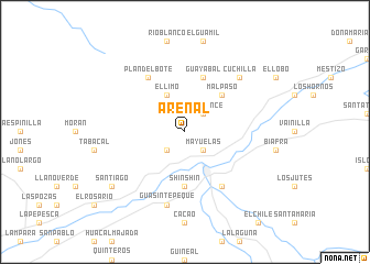 map of Arenal