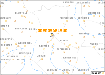 map of Arenas del Sur