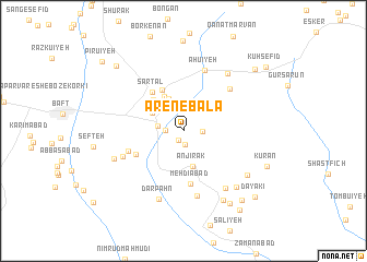 map of Āren-e Bālā