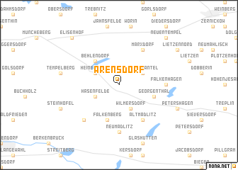 map of Arensdorf