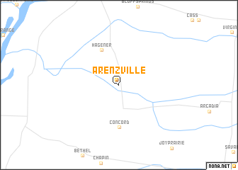 map of Arenzville