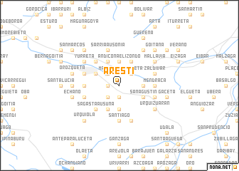 map of Aresti