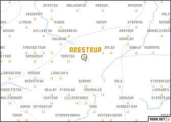 map of Årestrup