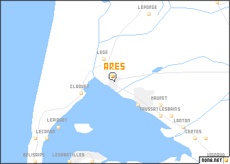 map of Arès