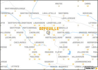 map of Arfeuille