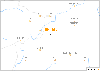 map of Ārfīnjo