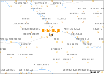 map of Argançon