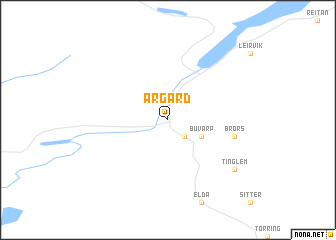 map of Årgård