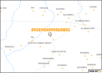 map of Arg-e Moḩammadābād