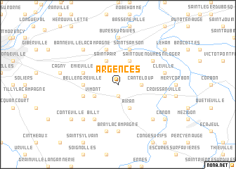 map of Argences