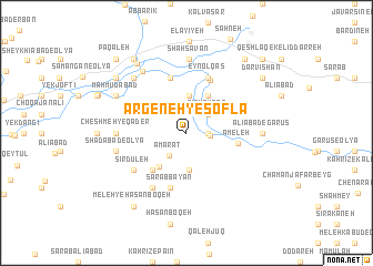 map of Argeneh-ye Soflá