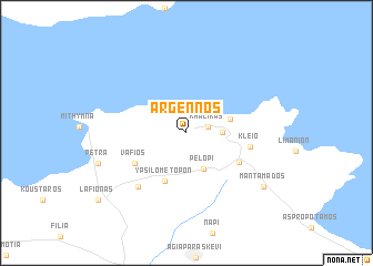 map of Árgennos