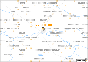 map of Argentan