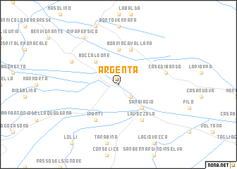 map of Argenta