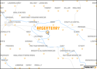 map of Argentenay