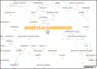 map of Argenteuil-sur-Armançon