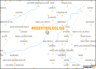 map of Argenton-lʼ Église