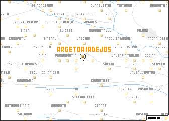 map of Argetoaia de Jos