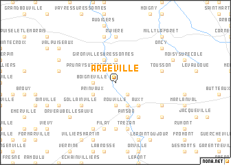 map of Argeville