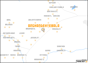 map of Arghandeh-ye Bālā