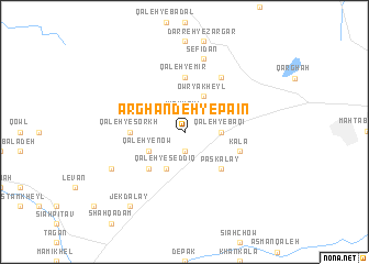 map of Arghandeh-ye Pā\