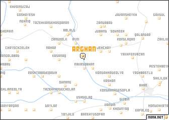 map of Ārghān