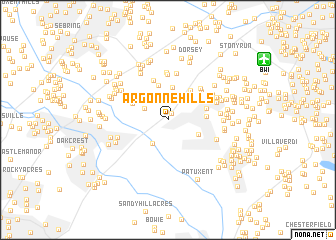 map of Argonne Hills