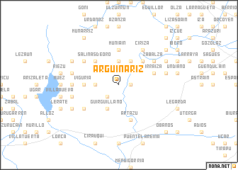 map of Arguiñáriz