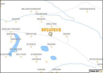 map of Argunëvo