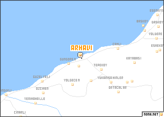 map of Arhavi