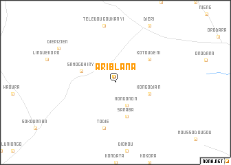 map of Ariblana