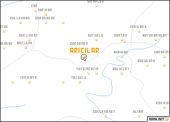 map of Arıcılar