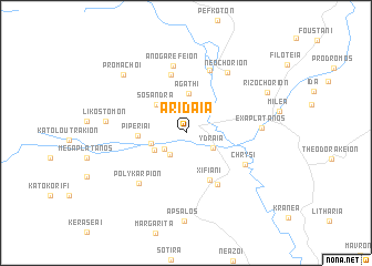 map of Aridaía