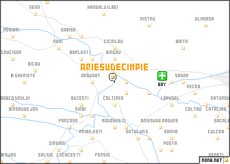 map of Arieşu de Cîmpie