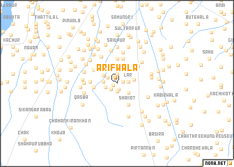 map of Ārifwāla