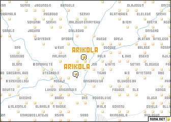 map of Arikola