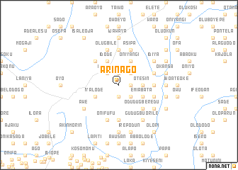 map of Arinago