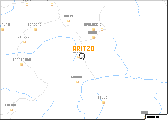 map of Aritzo