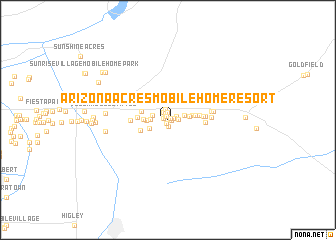 map of Arizona Acres Mobile Home Resort