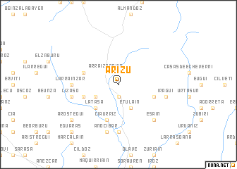 map of Arizu