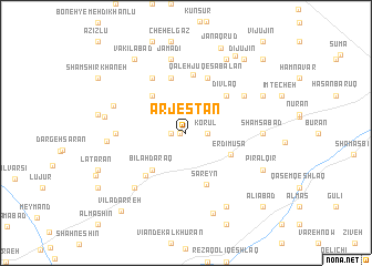 map of Arjestān