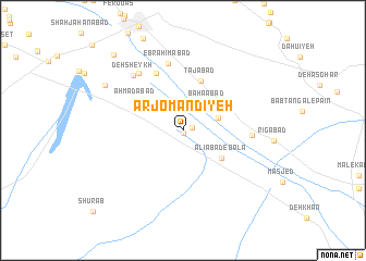 map of Arjomandīyeh