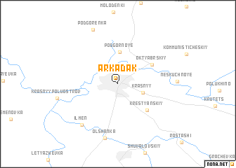 map of Arkadak