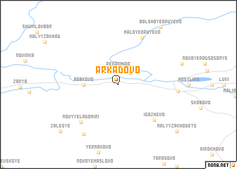 map of Arkadovo