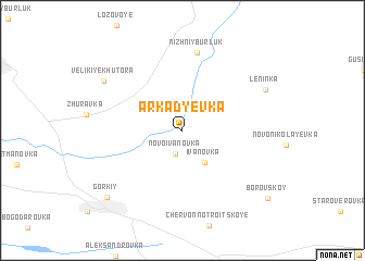 map of Arkadʼyevka