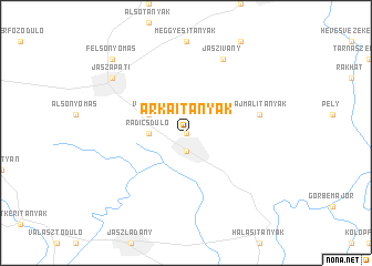 map of Arkai Tanyák