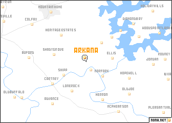 map of Arkana