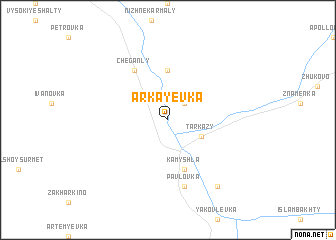 map of Arkayevka