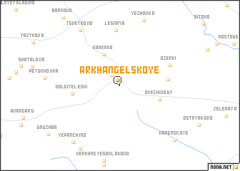 map of Arkhangel\