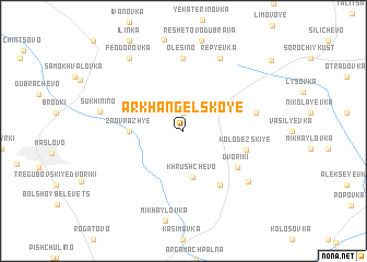 map of Arkhangel\